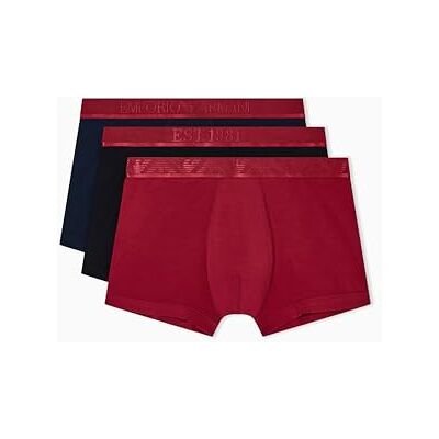 Emporio Armani Man's Shiny Logoband Pack 3-Pack Trunk Blue XXL Emporio Armani Man's Shiny Logoband Pack 3-Pack Trunk Blue XXL
