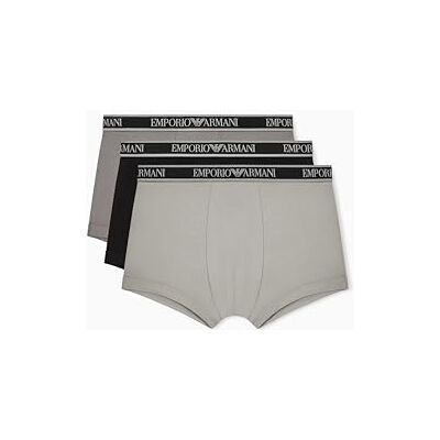 Emporio Armani Men's CORE Logoband 3-Pack Trunk Black S Emporio Armani Men's CORE Logoband 3-Pack Trunk Black S