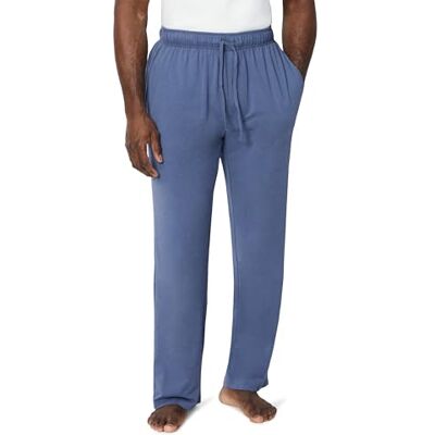 Amazon Essentials Men's Cotton-Modal Pyjama Bottoms, Sleep Trousers, Dark Blue, L Amazon Essentials Men's Cotton-Modal Pyjama Bottoms, Sleep Trousers, Dark Blue, L