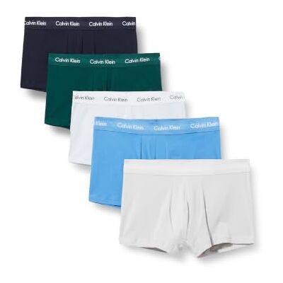 Calvin Klein Men Low-Rise Boxer Short Trunks Stretch Cotton Pack of 5 Calvin Klein Men Low-Rise Boxer Short Trunks Stretch Cotton Pack of 5