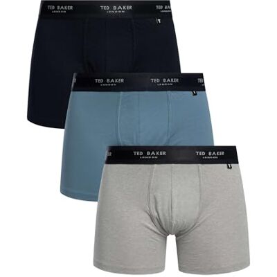 Ted Baker Mens 3-pack Cotton Boxer Briefs, Navy Mix, M UK Ted Baker Mens 3-pack Cotton Boxer Briefs, Navy Mix, M UK