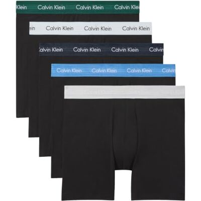 Calvin Klein Men Boxer Brief 5Pk 000Nb3794A Blue (bl w kngsemrldgrn wb/bl w plnair w) XL Calvin Klein Men Boxer Brief 5Pk 000Nb3794A Blue (bl w kngsemrldgrn wb/bl w plnair w) XL