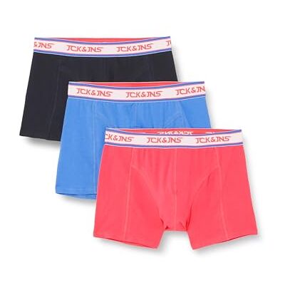 JACK & JONES JACMIKE SOLID Trunks 3 Pack, Navy blazer/pack: palace blue pink yarrow, M JACK & JONES JACMIKE SOLID Trunks 3 Pack, Navy blazer/pack: palace blue pink yarrow, M