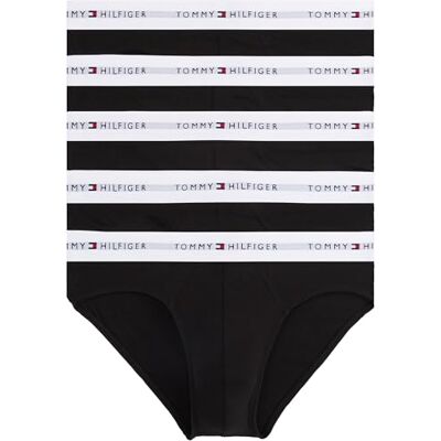 Tommy Hilfiger Men's 5 Pack Briefs Underwear, Multicolor (Black/Black/Black/Black/Black), S Tommy Hilfiger Men's 5 Pack Briefs Underwear, Multicolor (Black/Black/Black/Black/Black), S