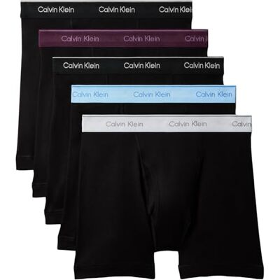 Calvin Klein Men's, Boxer Brief 5Pk LV00NB1429, Boxer Brief, BLACK W/BLACK/DARK PURPLE/HYDRAN, L Calvin Klein Men's, Boxer Brief 5Pk LV00NB1429, Boxer Brief, BLACK W/BLACK/DARK PURPLE/HYDRAN, L