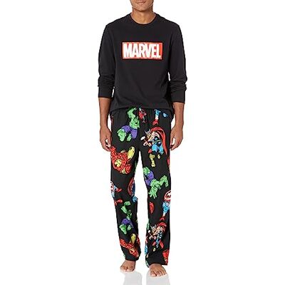 Amazon Essentials Disney Marvel Star Wars Men's Flannel Pyjama Sleep Sets, Marvel Avengers Mens Flannel, XS Amazon Essentials Disney Marvel Star Wars Men's Flannel Pyjama Sleep Sets, Marvel Avengers Mens Flannel, XS