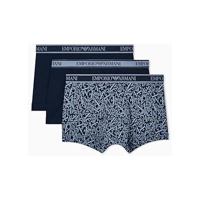 Emporio Armani Man's CORE Logoband 3-Pack Trunk Blue M Emporio Armani Man's CORE Logoband 3-Pack Trunk Blue M