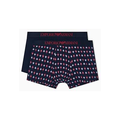 Emporio Armani Man's Classic Pattern Mix 2-Pack Trunk Blue M Emporio Armani Man's Classic Pattern Mix 2-Pack Trunk Blue M
