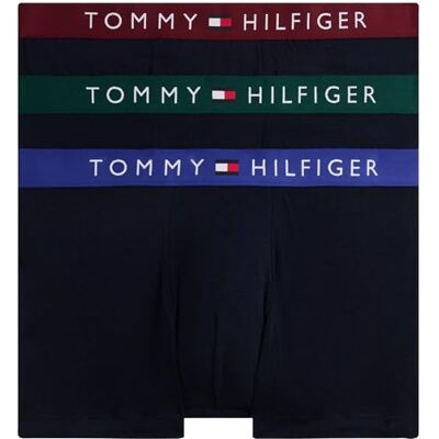 Tommy Hilfiger Men’s 3 Pack Trunks with Logo Waistband, Multicolor (Orn Grn/Dp Rge/Wdg Blu), XL Tommy Hilfiger Men’s 3 Pack Trunks with Logo Waistband, Multicolor (Orn Grn/Dp Rge/Wdg Blu), XL