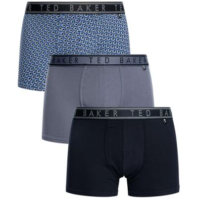 Ted Baker Men's 3 Pack Trunks, Multicoloured, S Ted Baker Men's 3 Pack Trunks, Multicoloured, S