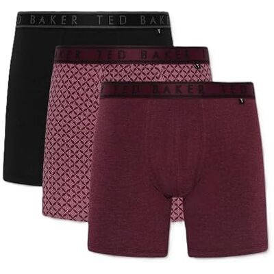Ted Baker 3-Pack Cotton Fashion Boxer Brief,Black/Charix/Fig,M Ted Baker 3-Pack Cotton Fashion Boxer Brief,Black/Charix/Fig,M