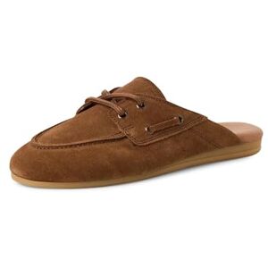 Tamaris Women Mule Leather flat brown 5 UK Tamaris Women Mule Leather flat brown 5 UK