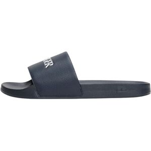 Tommy Hilfiger Men’s Print Tumble Slides with Logo, Blue (Desert Sky), 6.5 Tommy Hilfiger Men’s Print Tumble Slides with Logo, Blue (Desert Sky), 6.5