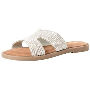 Tamaris Women's leather mules flat metallic 5 UK Tamaris Women's leather mules flat metallic 5 UK