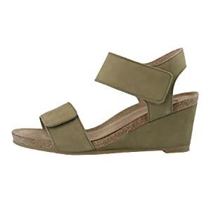 CA'SHOTT A/S Women's Casalberta Velcro Nubuck Heeled Sandal, Olive, 38 EU, olive, 6 UK CA'SHOTT A/S Women's Casalberta Velcro Nubuck Heeled Sandal, Olive, 38 EU, olive, 6 UK