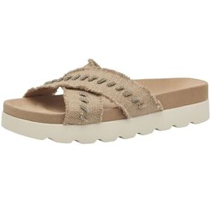 Tamaris Women's Vegan Flat Mules, beige, 4 UK Tamaris Women's Vegan Flat Mules, beige, 4 UK