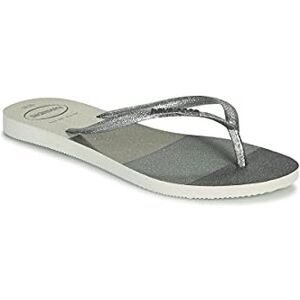 Havaianas Slim Palette Glow (Mini Me) Girls FlipFlop White 12/13 UK Child Havaianas Slim Palette Glow (Mini Me) Girls FlipFlop White 12/13 UK Child