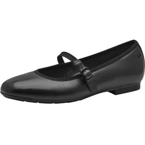 Tamaris Comfort Women’s Leather Ballerinas with Velcro, Black, 6 UK Tamaris Comfort Women’s Leather Ballerinas with Velcro, Black, 6 UK
