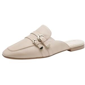 Tamaris Women Mule Leather flat beige 5.5 UK Tamaris Women Mule Leather flat beige 5.5 UK