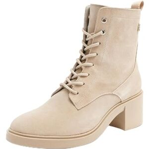Tommy Hilfiger Women's Suede Mid Heel Lace-up Boots, Beige (Beige), 6,5 Tommy Hilfiger Women's Suede Mid Heel Lace-up Boots, Beige (Beige), 6,5