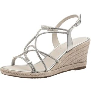 Tamaris Women's Damen 1-28345-44 Wedge Sandal, Silver, 5 UK Tamaris Women's Damen 1-28345-44 Wedge Sandal, Silver, 5 UK