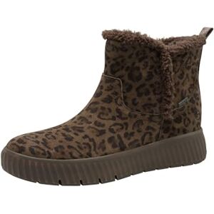 Tamaris Comfort Women’s Step-In Leather Ankle Boots Lined, Dark Leopard, 6 UK Tamaris Comfort Women’s Step-In Leather Ankle Boots Lined, Dark Leopard, 6 UK