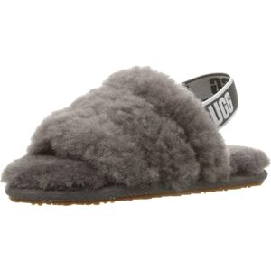 UGG Girl's Fluff Yeah Slide Slipper, Charcoal, 5 UK Child UGG Girl's Fluff Yeah Slide Slipper, Charcoal, 5 UK Child
