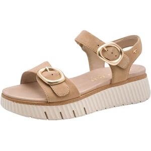Tamaris Comfort Women's Wedge/Plat Sand MultiAdjustable Wedge Sandal, Camel Suede, 39 EU Tamaris Comfort Women's Wedge/Plat Sand MultiAdjustable Wedge Sandal, Camel Suede, 39 EU