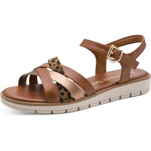 MARCO TOZZI Women Sandal Soft Feel Me Footbed Soft Lining Fashionable, Brown (Cognac Comb), 7.5 UK MARCO TOZZI Women Sandal Soft Feel Me Footbed Soft Lining Fashionable, Brown (Cognac Comb), 7.5 UK