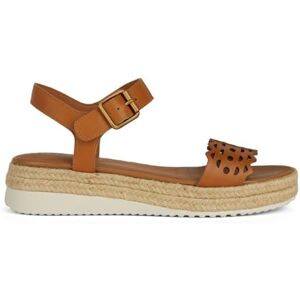 Geox Women's D Eolie A Wedge Sandal, Cognac, 5.5 UK Geox Women's D Eolie A Wedge Sandal, Cognac, 5.5 UK