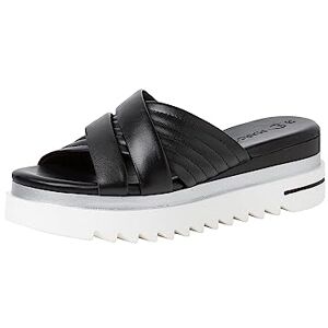 MARCO TOZZI Women's 2-2-27212-20 Leather Wedge Heel Mules, Black, 40 EU, black, 8 UK MARCO TOZZI Women's 2-2-27212-20 Leather Wedge Heel Mules, Black, 40 EU, black, 8 UK