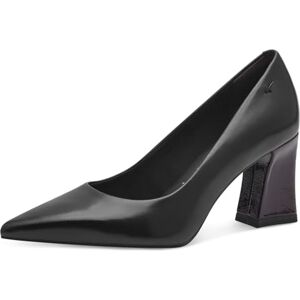 Tamaris Women's Leather Block Heel Court Shoes, Black Combined, 3.5 UK Tamaris Women's Leather Block Heel Court Shoes, Black Combined, 3.5 UK