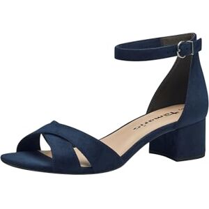 Tamaris Women’s sandal with block heel blue 5.5 UK Tamaris Women’s sandal with block heel blue 5.5 UK