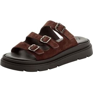 Tamaris Women's leather mules with wedge heel brown 8 UK Tamaris Women's leather mules with wedge heel brown 8 UK