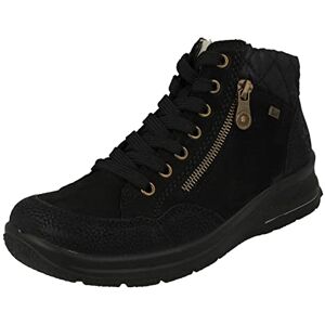 Rieker Ladies Quilted Cuff Detailed Tex Ankle Boots L7701-00 Black Leather UK Size 6.5 EU Size 40 US Size 8.5 Rieker Ladies Quilted Cuff Detailed Tex Ankle Boots L7701-00 Black Leather UK Size 6.5 EU Size 40 US Size 8.5
