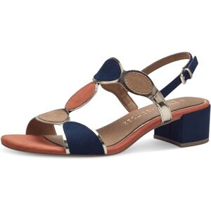 MARCO TOZZI Women's 2-28230-42 Heeled Sandal, Navy Comb, 5.5 MARCO TOZZI Women's 2-28230-42 Heeled Sandal, Navy Comb, 5.5