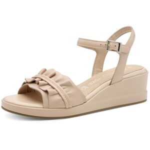 MARCO TOZZI Women's Elegant Leather Wedge Sandals, Powder Pink, 7 UK MARCO TOZZI Women's Elegant Leather Wedge Sandals, Powder Pink, 7 UK