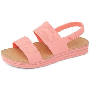 Reef Water Vista Higher Women's Platform Sandal Adjustable Velcro Strap, Burnt Coral, 6 UK Reef Water Vista Higher Women's Platform Sandal Adjustable Velcro Strap, Burnt Coral, 6 UK