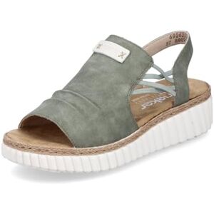 Rieker Women's Wedge Sandals 69262, Women's Sandals, Green 52, 6 UK Rieker Women's Wedge Sandals 69262, Women's Sandals, Green 52, 6 UK