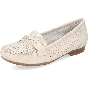 Rieker Women Ballet Flats 40068, Ladies Classic Ballet Flats,Flats,Summer Shoe,Elastic Band,Beige (Beige / 60),42 EU / 8 UK Rieker Women Ballet Flats 40068, Ladies Classic Ballet Flats,Flats,Summer Shoe,Elastic Band,Beige (Beige / 60),42 EU / 8 UK