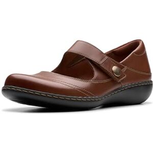 Clarks Women's Ashland Elayne Mary Jane Flat, British Tan Leather, 7 UK Clarks Women's Ashland Elayne Mary Jane Flat, British Tan Leather, 7 UK