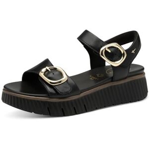 Tamaris Comfort Women’s Flat Leather Sandals Platform, Black, 3,5 UK Tamaris Comfort Women’s Flat Leather Sandals Platform, Black, 3,5 UK
