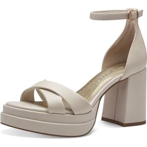 MARCO TOZZI Women's 2-28361-42 Heeled Sandal, Cream, 7.5 MARCO TOZZI Women's 2-28361-42 Heeled Sandal, Cream, 7.5