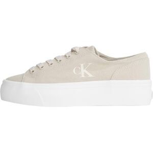 Calvin Klein CK Jeans Women Vulc Flatform Low CV MG YW0YW01763 Low Top, Beige, 7.5 UK Calvin Klein CK Jeans Women Vulc Flatform Low CV MG YW0YW01763 Low Top, Beige, 7.5 UK