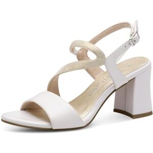 MARCO TOZZI Women's Elegant Glitter Detail Heeled Sandals, White Comb, 8 UK MARCO TOZZI Women's Elegant Glitter Detail Heeled Sandals, White Comb, 8 UK