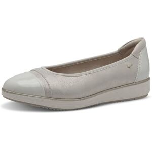 Tamaris Comfort Women’s Ballerinas Round Toe Comfortable, Beige/Gold, 8 UK Tamaris Comfort Women’s Ballerinas Round Toe Comfortable, Beige/Gold, 8 UK