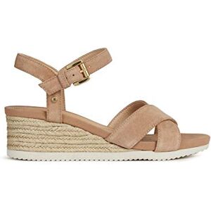Geox Women's D Ischia Corda B Wedge Sandal, Dk Skin, 7 UK Geox Women's D Ischia Corda B Wedge Sandal, Dk Skin, 7 UK
