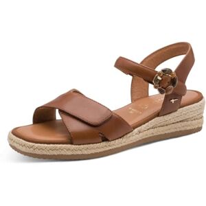 Tamaris Comfort Women's Wedge/Plat Sand MultiAdjustable Wedge Sandal, NUT Nappa, 41 EU Tamaris Comfort Women's Wedge/Plat Sand MultiAdjustable Wedge Sandal, NUT Nappa, 41 EU