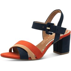 MARCO TOZZI Women's 2-28323-42 Heeled Sandal, Navy Comb, 5 MARCO TOZZI Women's 2-28323-42 Heeled Sandal, Navy Comb, 5