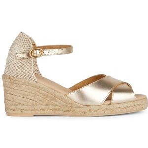 Geox Women's D Gelsa Low A Wedge sandal, Gold, 5 UK Geox Women's D Gelsa Low A Wedge sandal, Gold, 5 UK
